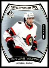 2021-22 SP Authentic Spectrum FX Egor Sokolov Ottawa Senators #S-61