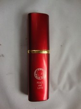 Unbranded Peace And Love Red Shiny Glasses Hard Case Pull Open Plastic