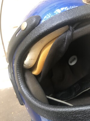 Vintage Grant FF Rg9 Helmet 1973 Red Motorcycle Bobber Large