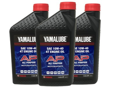 #ad Yamaha Genuine OEM SAE 10W 40 4T Engine Oil LUB 10W40 AP 12 3 Pack $38.97