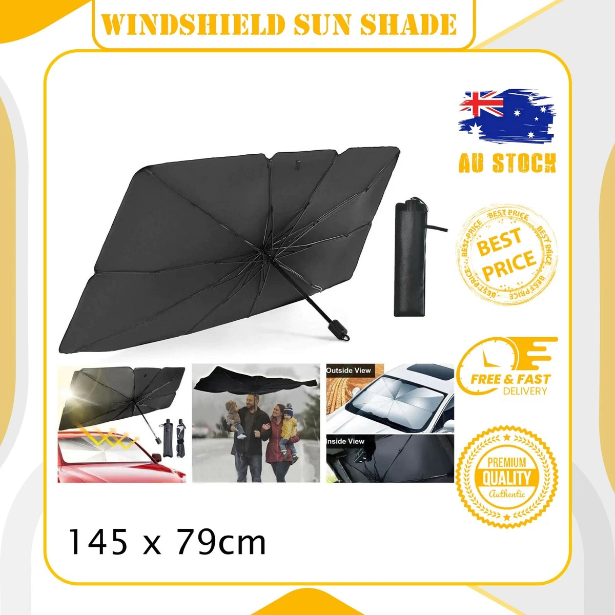 Brella Shade AS SEEN ON TV Pop Up Windshield Umbrella Easy Use