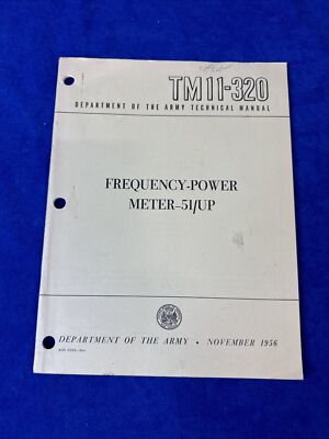 FREQUENZ LEISTUNGSMESSER, 51/UP, TECH MANUAL,