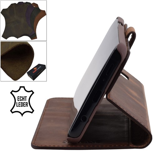 Samsung Galaxy S9 Plus Pocket-Book Custodia Protettiva IN Caffè Wallet Case S9+ - Foto 7 di 7
