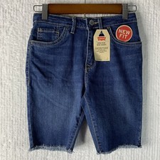 NWT Levis Girls 12 Reg High Rise Bike Cut Off Jean Short Adjustable Waist