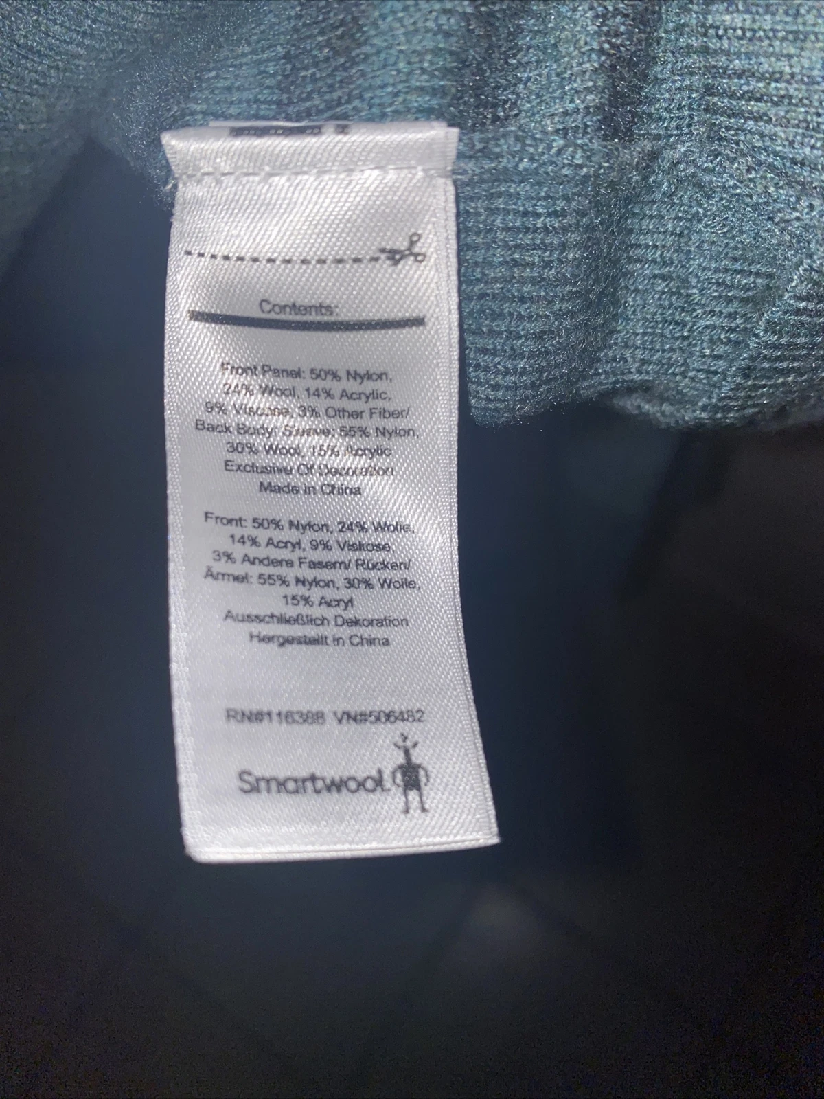smartwool crew neck ribbed cuffs pullover sweater