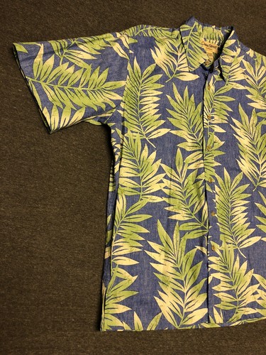 Cooke Street Hawaiian Shirt Size Large With Big Palms - Picture 4 of 7