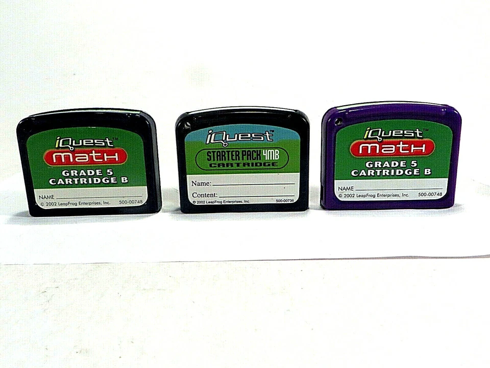 Leapfrog Lot of 3 iQuest 2 Math Grade 5 & Starter Pack4MB Educational Learning - Image 2 of 4