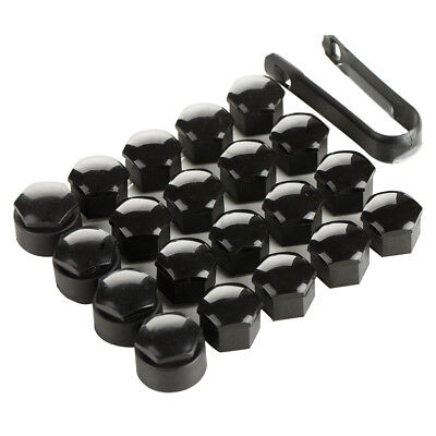 20X 18mm Black Alloy Wheel Nut Bolt Covers Caps Universal For Any Car Locking