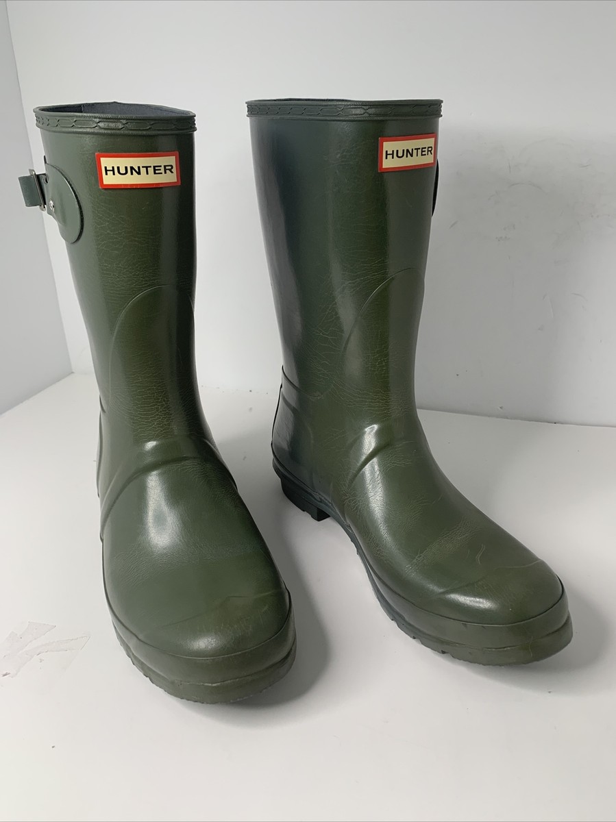 Hunter Womens Short Green Hunter Wellies Hunter Original Women's