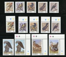 Zambia   1990-91   Scott # 527-540   Mint Never Hinged Set