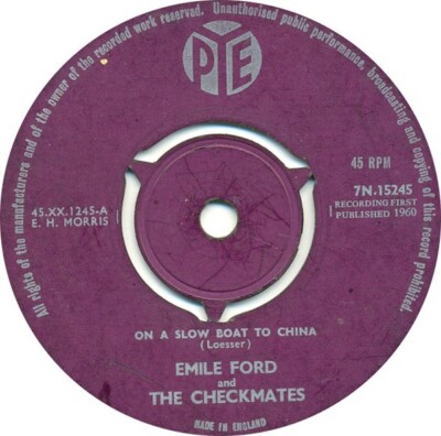Emile Ford & The Checkmates - On A Slow Boat To China (7'', Single)