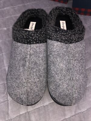 Dearfoams Men\'s Charcoal Gray Slip-On Slippers Size 9 (Medium) Dearfoams Men main image 2