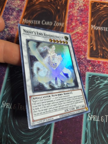 Yu-Gi-Oh! Night's End Administrator DAMA-EN083 Súper Raro 1a Edición Casi Nuevo - Imagen 2 de 4