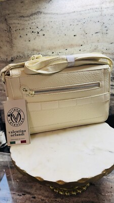 Valentino Orlandi Off White Crossbody Bag NWT MSRP $228 New V-3012
