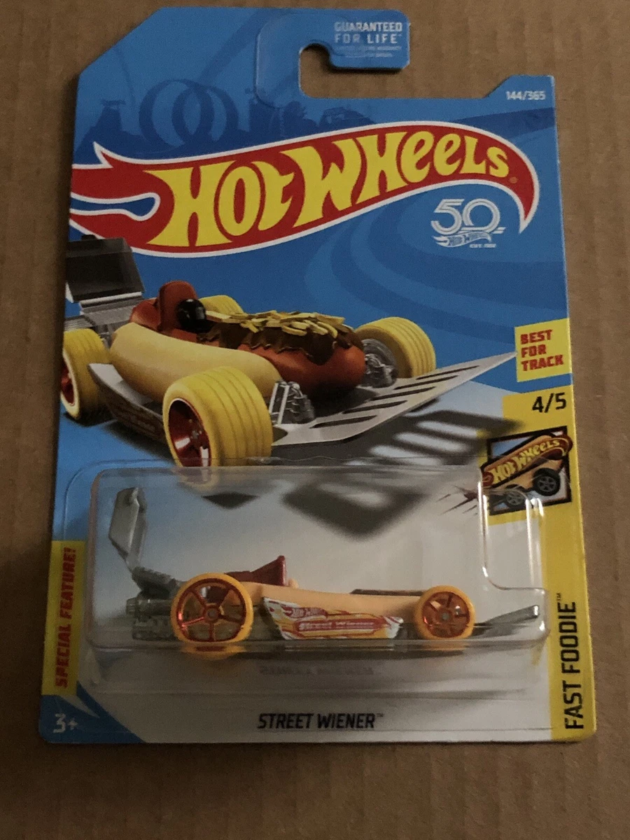 Hot Wheels 50th Anniversary Fast Foodie Street Wiener Hot Dog