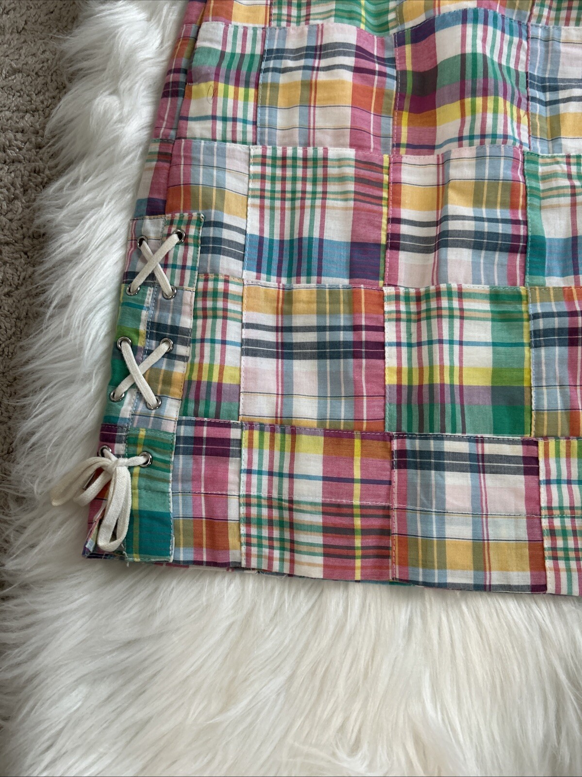 Talbots Petites Madras Plaid Patchwork Skirt Size… - image 3