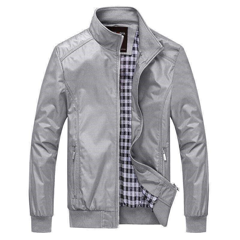 Mens Jacket Summer Lightweight Bomber Coat Casual Outfit Tops Outerwear ...