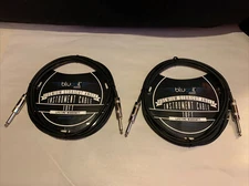 BLUCOIL AUDIO Premium Straight Angle Instrument Cable 10 feet - 2 Pack (New)