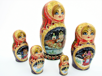 Poupée matrochka, poupée ggogne artsanat URSS en bos pent - Etsy