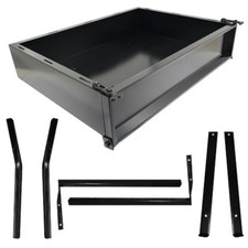 E Z GO RXV Golf Cart Part Black Powder Coated Utility Cargo Bed Box 2008-2016