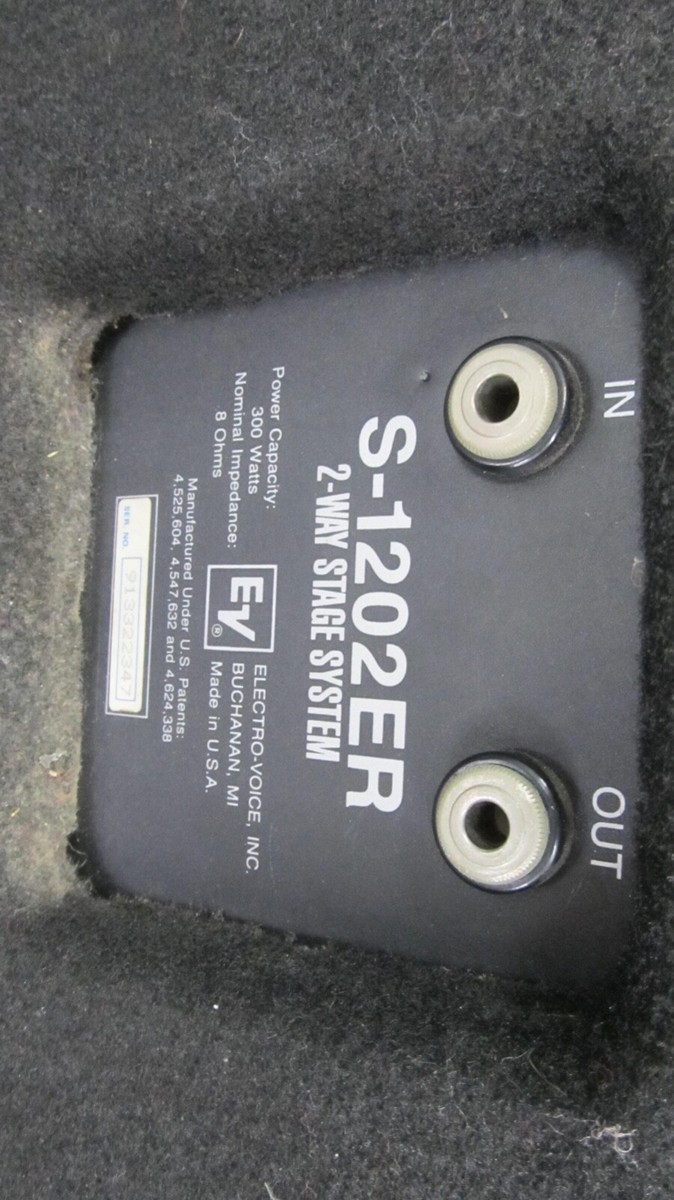 Electro-Voice EV S-1202ER 2 WaySTAGE SYSTEM SPEAKER TESTED NICE | eBay