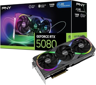 PNY GeForce RTX  5080 16GB ARGB OC Triple Fan Grafikkarte DLSS 4 | NEU & OVP