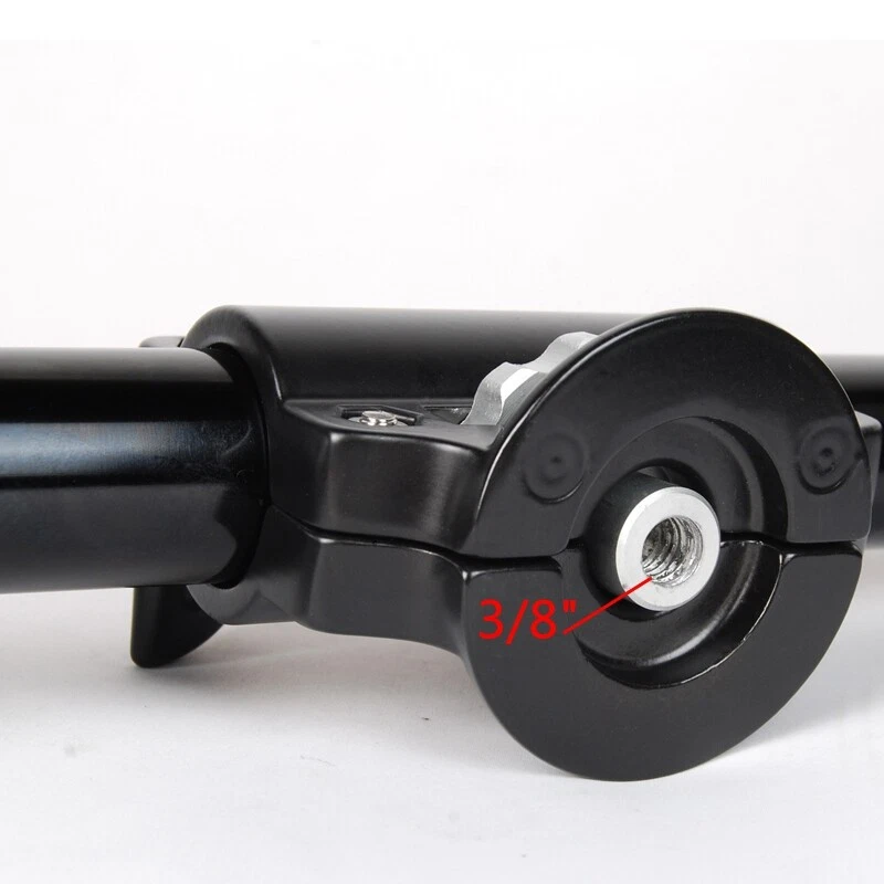 Barra horizontal brazo transversal de doble extremo para trípode con montaje de doble cabezal en 90 grados Foto 4 de 4