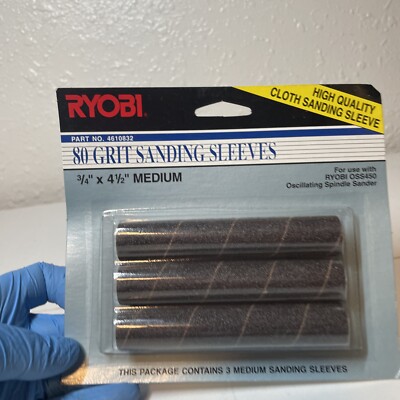 Ryobi OSS450 Oscillating Spindle 80 Grit Sanding Sleeves - 3/4'' x 4.5''