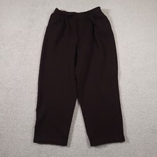 St. John Marie Gray Santana Knit Pants Straight Pull On Crop Women's 6 Brown USA
