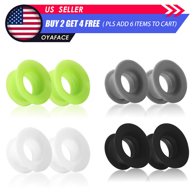 2pcs Silicone Tunnels Flexible Expander Ear Gauge Plugs Single Flared Stretching