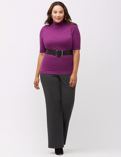 Lane Bryant Purple Short Sleeve Knit 