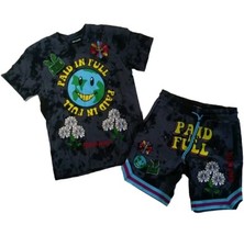 Reason Brand mens 100 AUTHENTIC 2p set t-shirt  Shorts size Medium Multicolor