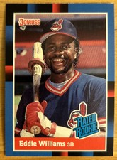 1988 Donruss Eddie Williams Rated Rookie Card (RC) #46 Indians Mid-Grade O/C. rookie card picture