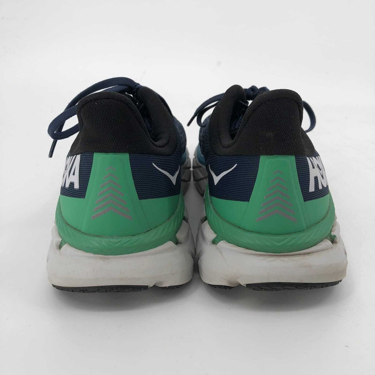 Hoka One One Blue/Green Clifton 7 Athletic Shoes | Lace Up  display picture 1