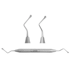 Hexa Series Lucas Surgical Curette, Double-Ended, Stainless Steel, 1/Pk