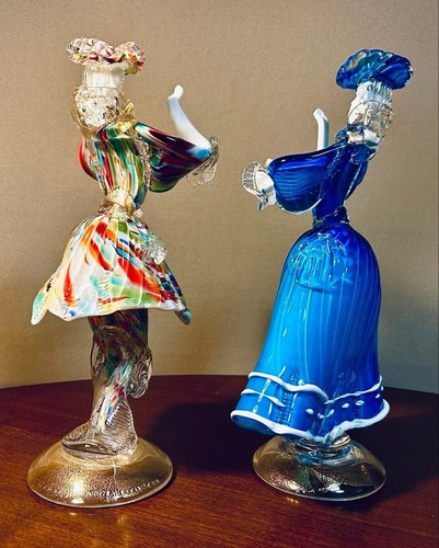 Schöne Vintage venezianische Murano Glas Die Dame und der Prinz Figur 11,8 Zoll Italien - Bild 8 von 14