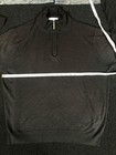 Geoffrey Beene Sweater Mens size XL / L knit black discolor ribbed 1/4 zip — photo 8