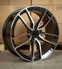 20" black pol cls alloy wheels  audi/vw/passat/mercedes staggered + tyres