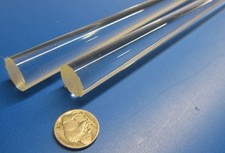Acrylic Extruded Round Rod, Clear .750" 3/4" Dia x 6 Ft Length, 2 Units, 12 Ft