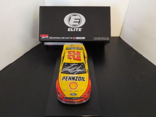 Joey Logano Signed 1:24 2020 Elite Pennzoil Kansas Win Diecast NASCAR Auto COA