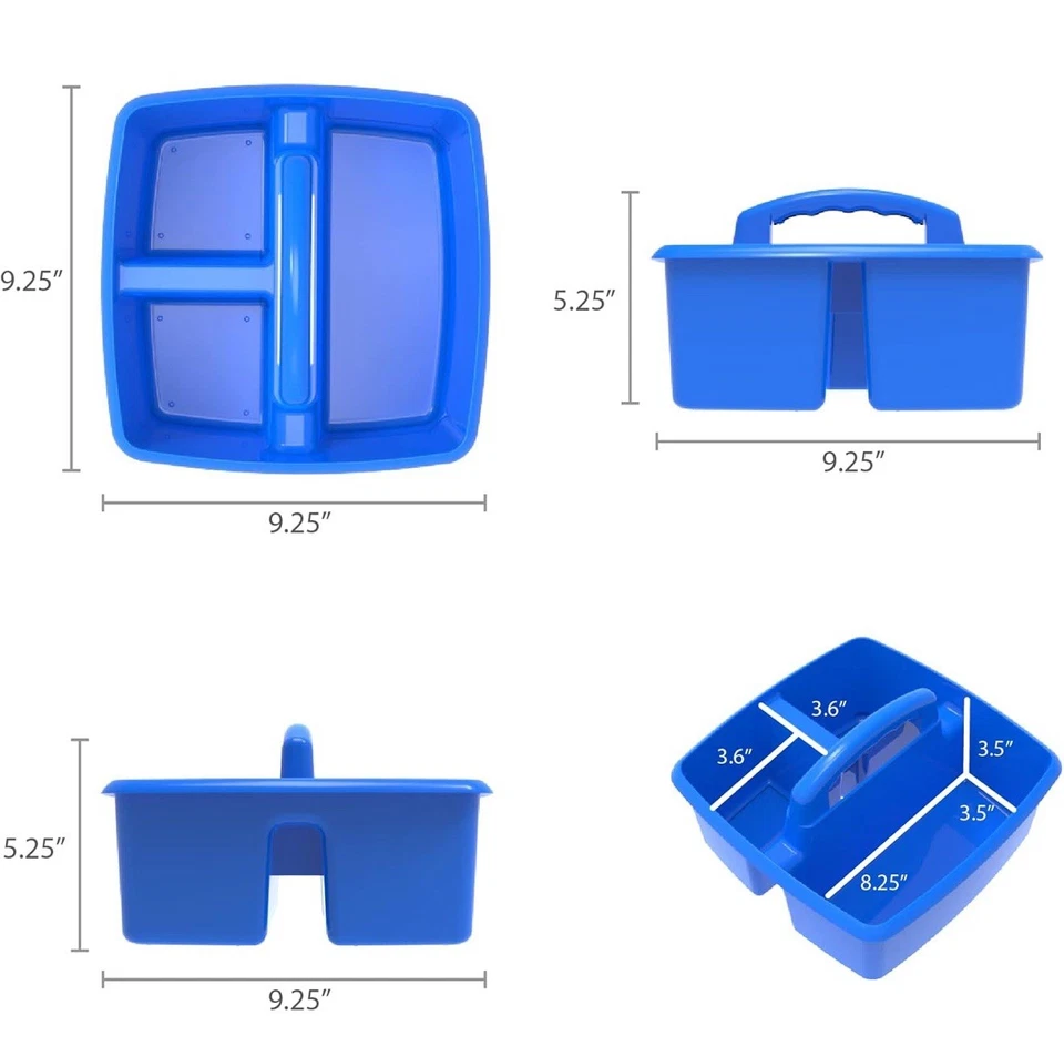 Storex Classroom Caddy 9,25 x 9,25 x 5,25 pulgadas Estuche de 6 colores surtidos - Imagen 3 de 4