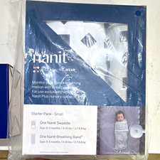 Nanit Breathing Wear Starter Pack Small Swaddle Band 0-3 Months 6-12.5 lb