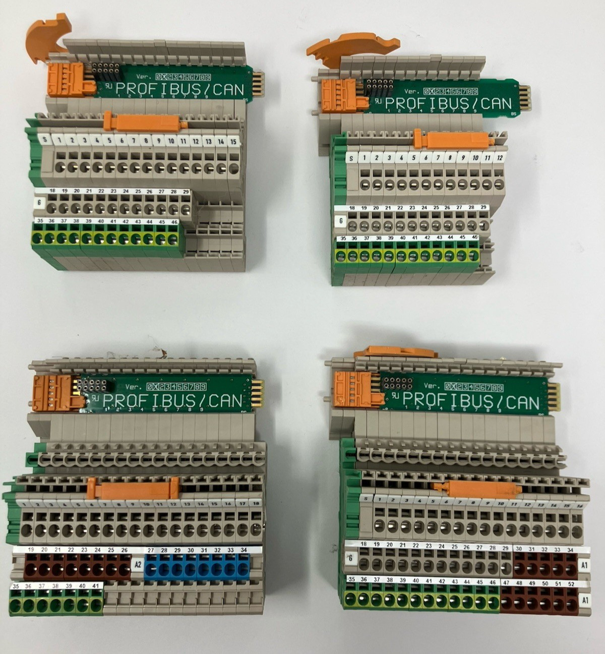 Lot of 4 Honeywell XSL513, XSL514 Terminal Blocks
