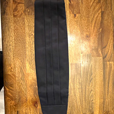 Brooks Brothers Makers Black Cummerbund Mens Formal Tuxedo Adjustable Made USA