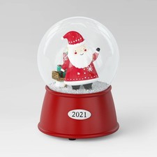 2021 Whimsical Santa Musical Snowglobe Water Globe Xmas Holiday