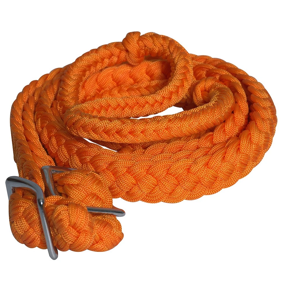 DL 1" X 8 pies Hilason trenzado poli barril carreras de caballos riendas planas Foto 2 de 4