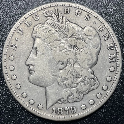 1879-CC Morgan Silver Dollar $1 VF Very Fine Rare Key Date Coin