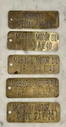 Lot Of 4 Vintage Mobil Oil Brass Gas Station Tags / Signs