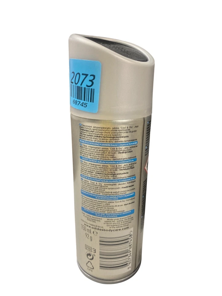 Adidas Spray Antitranspirante 48H Fresco y Seco, 150 ml Cada uno, Pack de 2 Foto 3 de 4