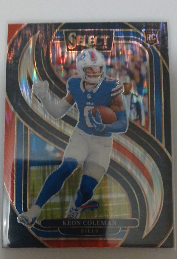 2024 Panini Select - Premier Level Keon Coleman #153 Black & Red Shock Prizm...